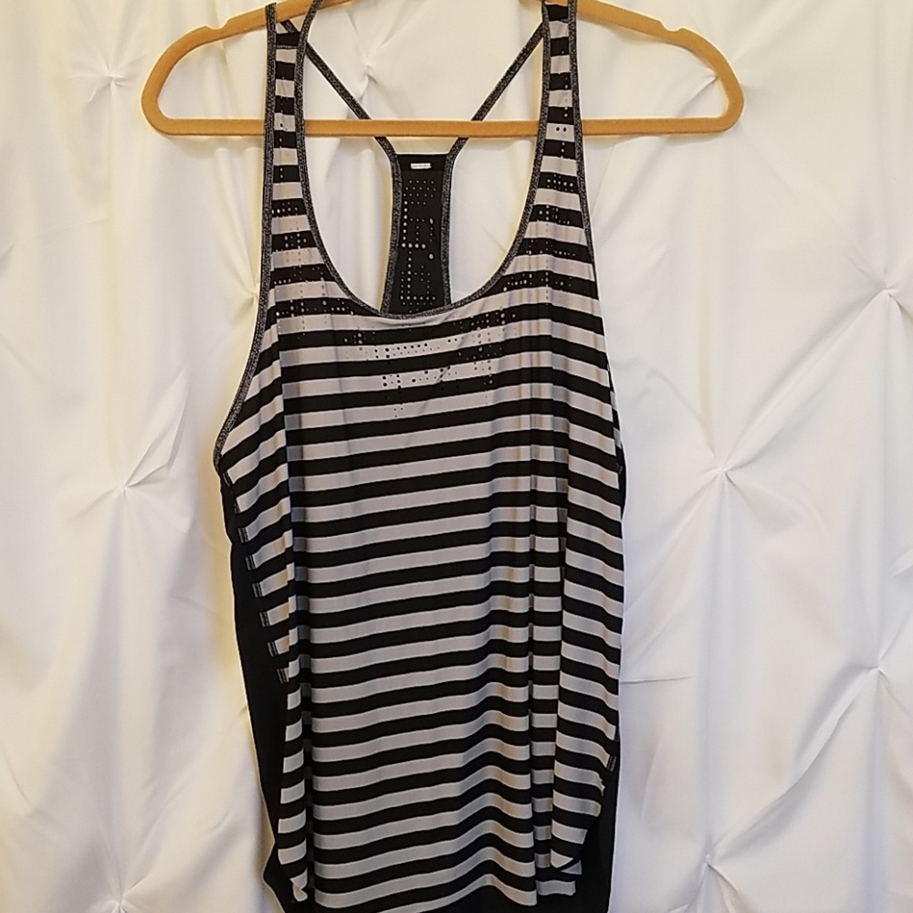 Grey and Black Lululemon SPF Top